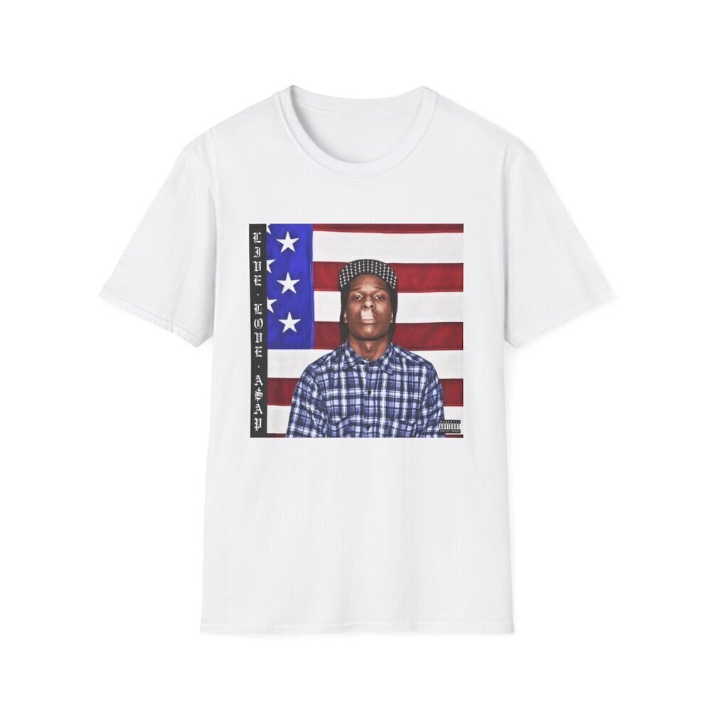 Liveloveasap Colored Cover Tshirt Asap Rocky Album Shirt Trendy Graphic